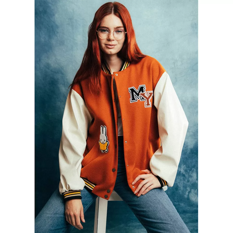 Fashion Miffy Daisy Street X Tufted Varsity Jacket