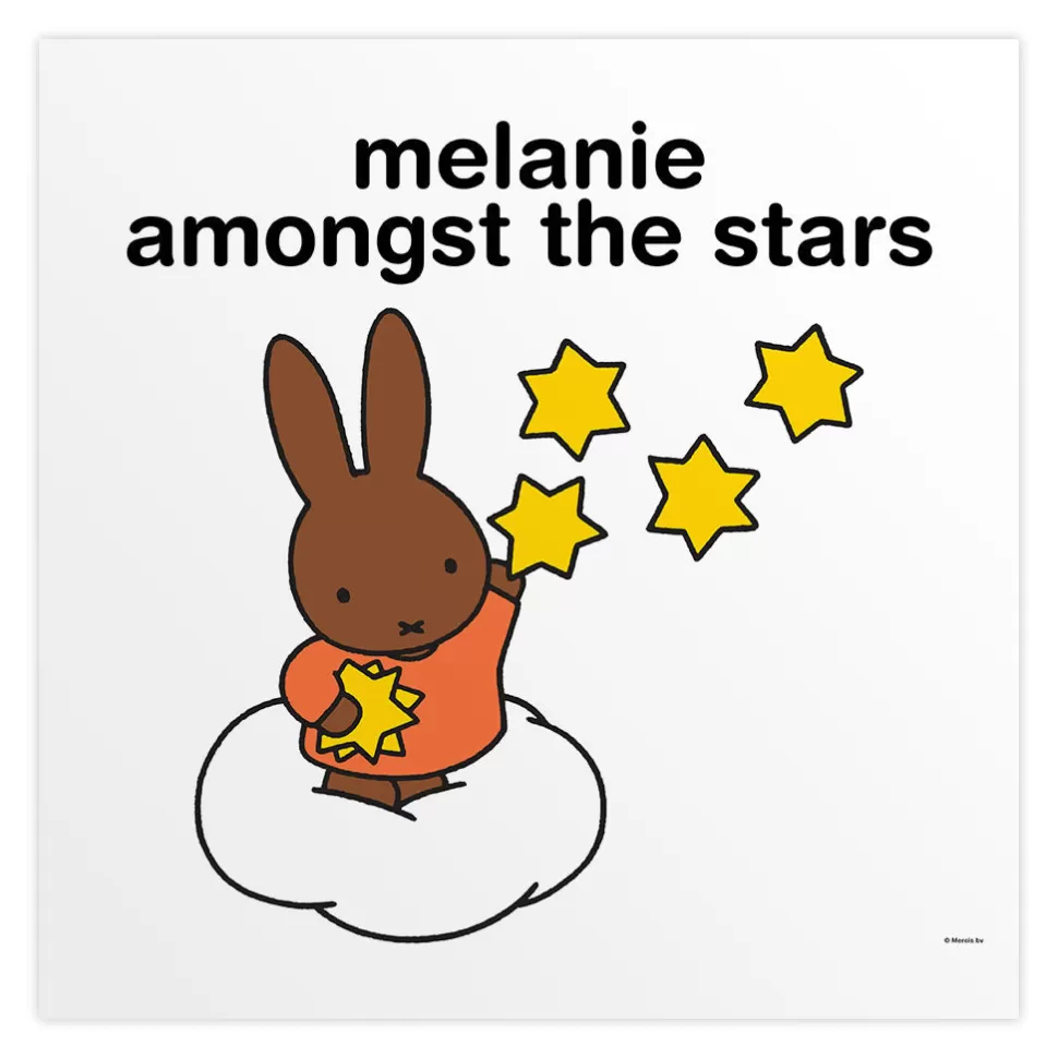 Store Miffy Melanie Amongst The Stars Personalised Square Print