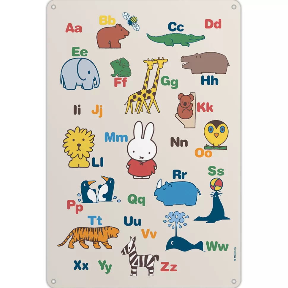 Best Sale Miffy Alphabet Metal Sign