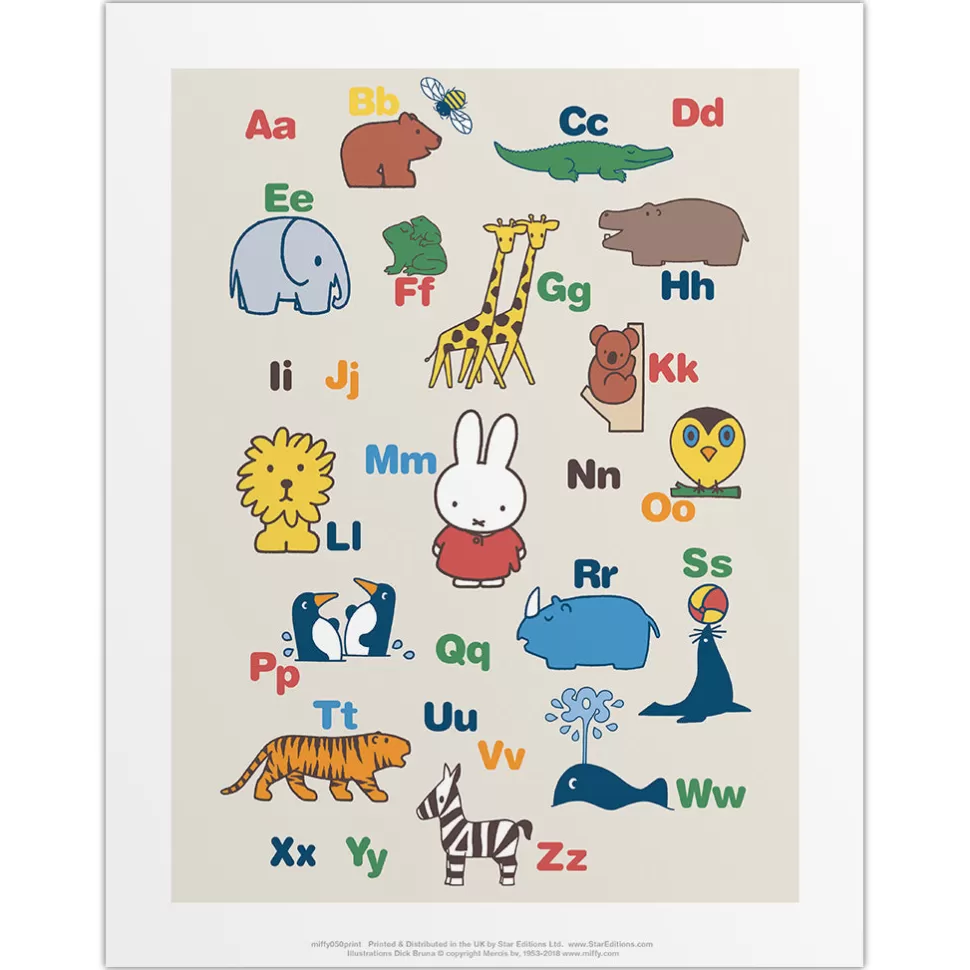 Clearance Miffy Alphabet Mini Poster