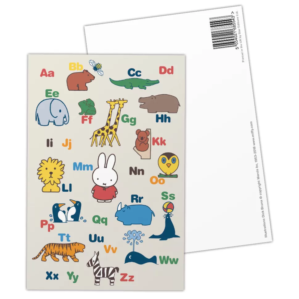 New Miffy Alphabet Postcard