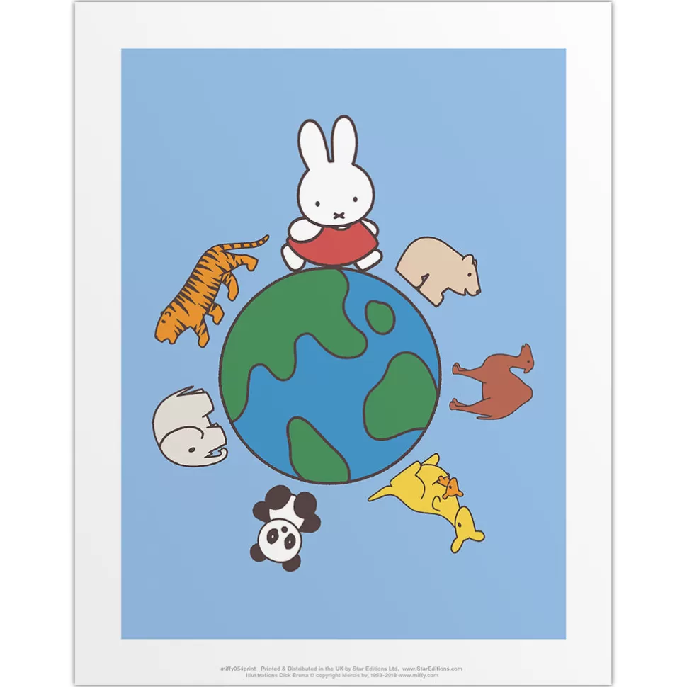 Cheap Miffy Animals Globe Mini Poster