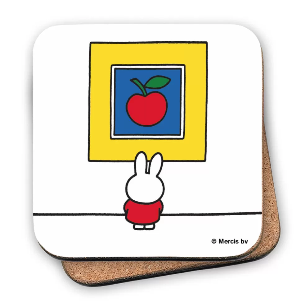 Clearance Miffy Apple Art Cork Coaster