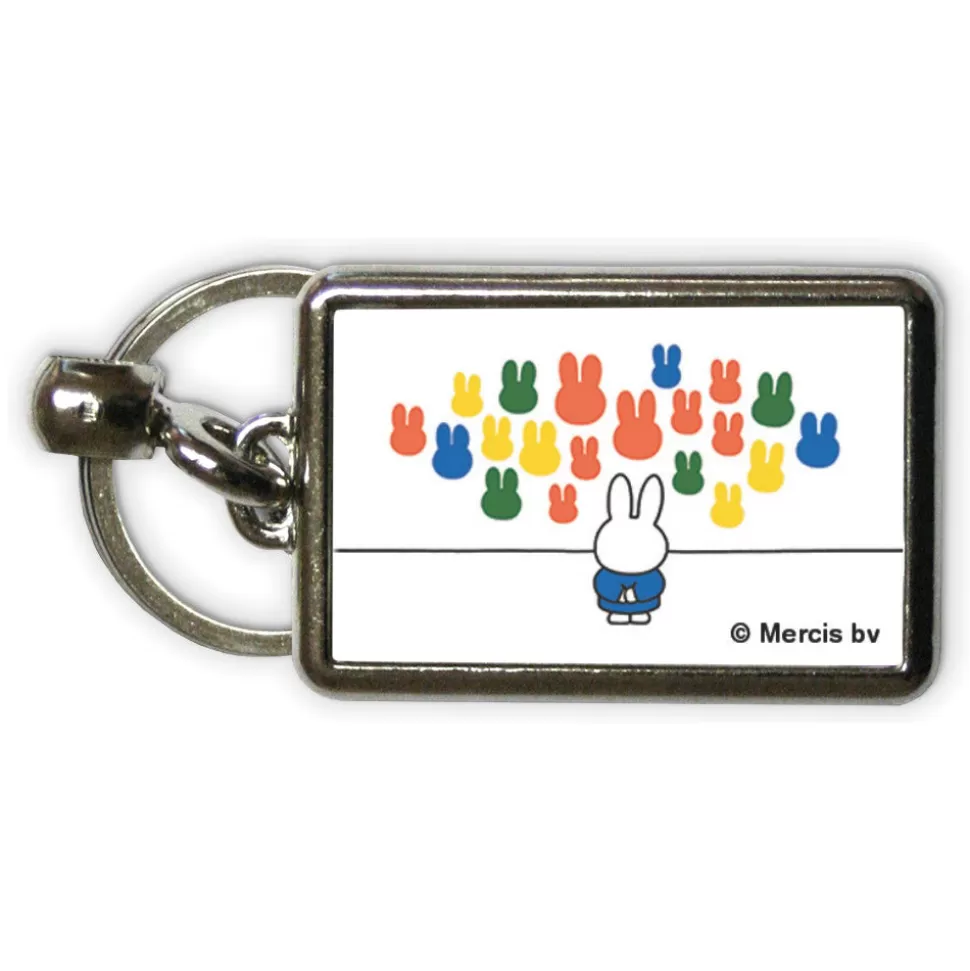 New Miffy At An Art Gallery Metal Keyring