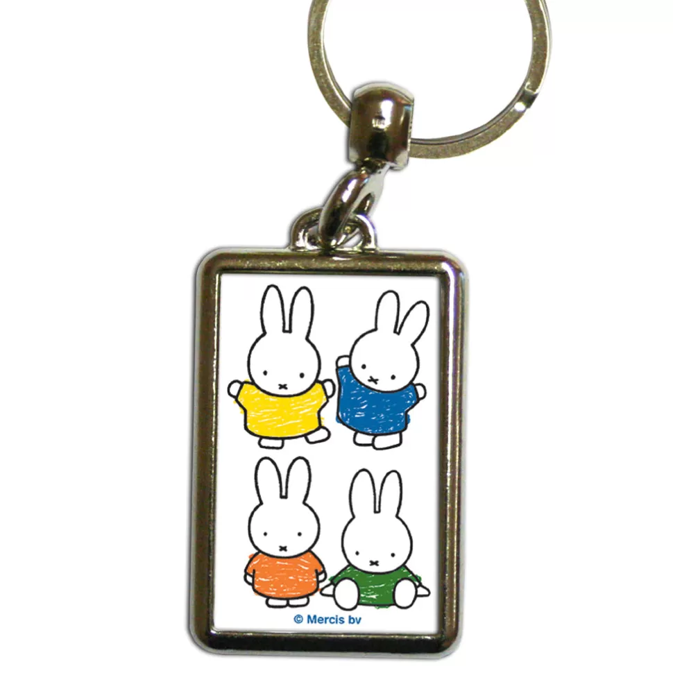 Cheap Miffy Coloured Dresses Metal Keyring