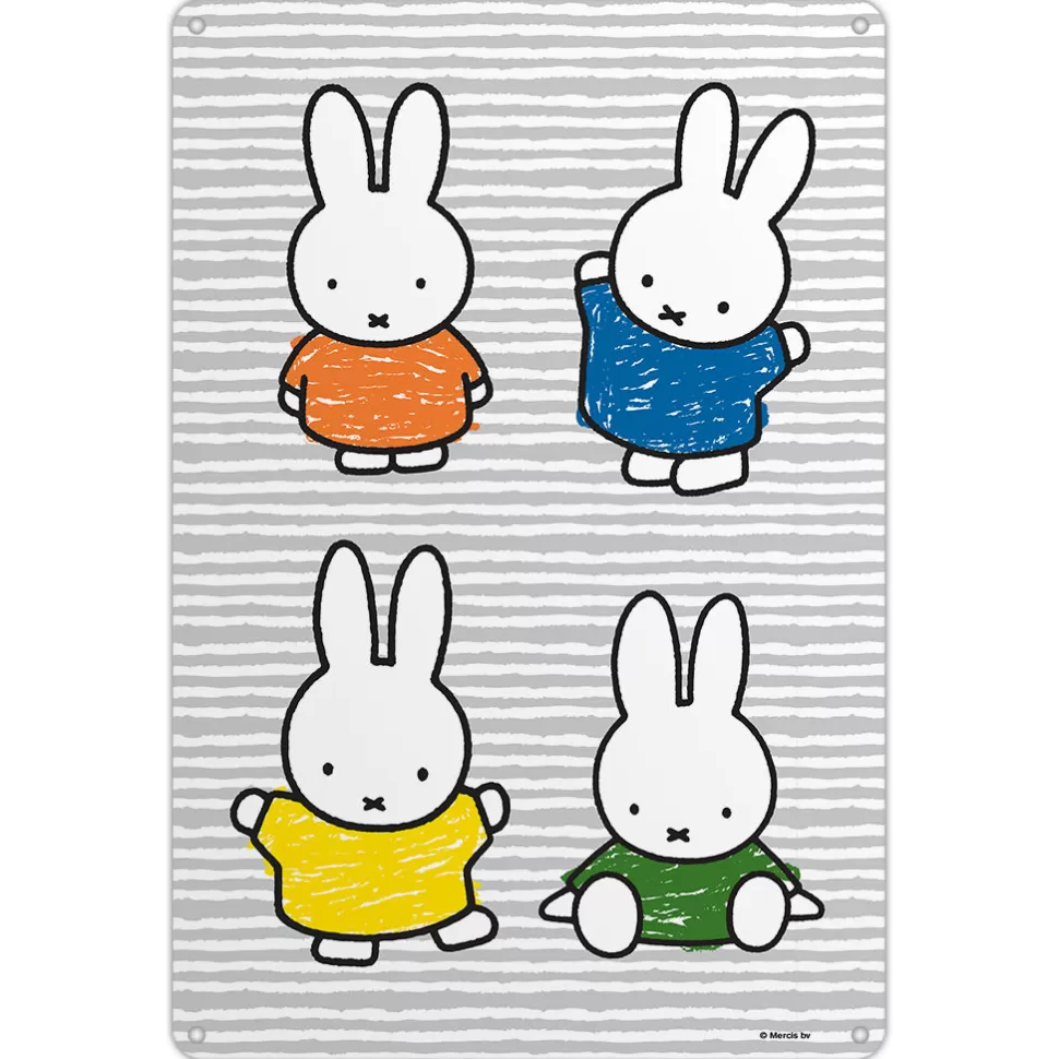 New Miffy Coloured Dresses Metal Sign