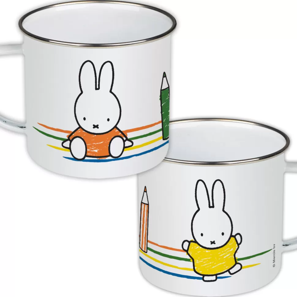 Clearance Miffy Colouring Pencils Enamel Mug