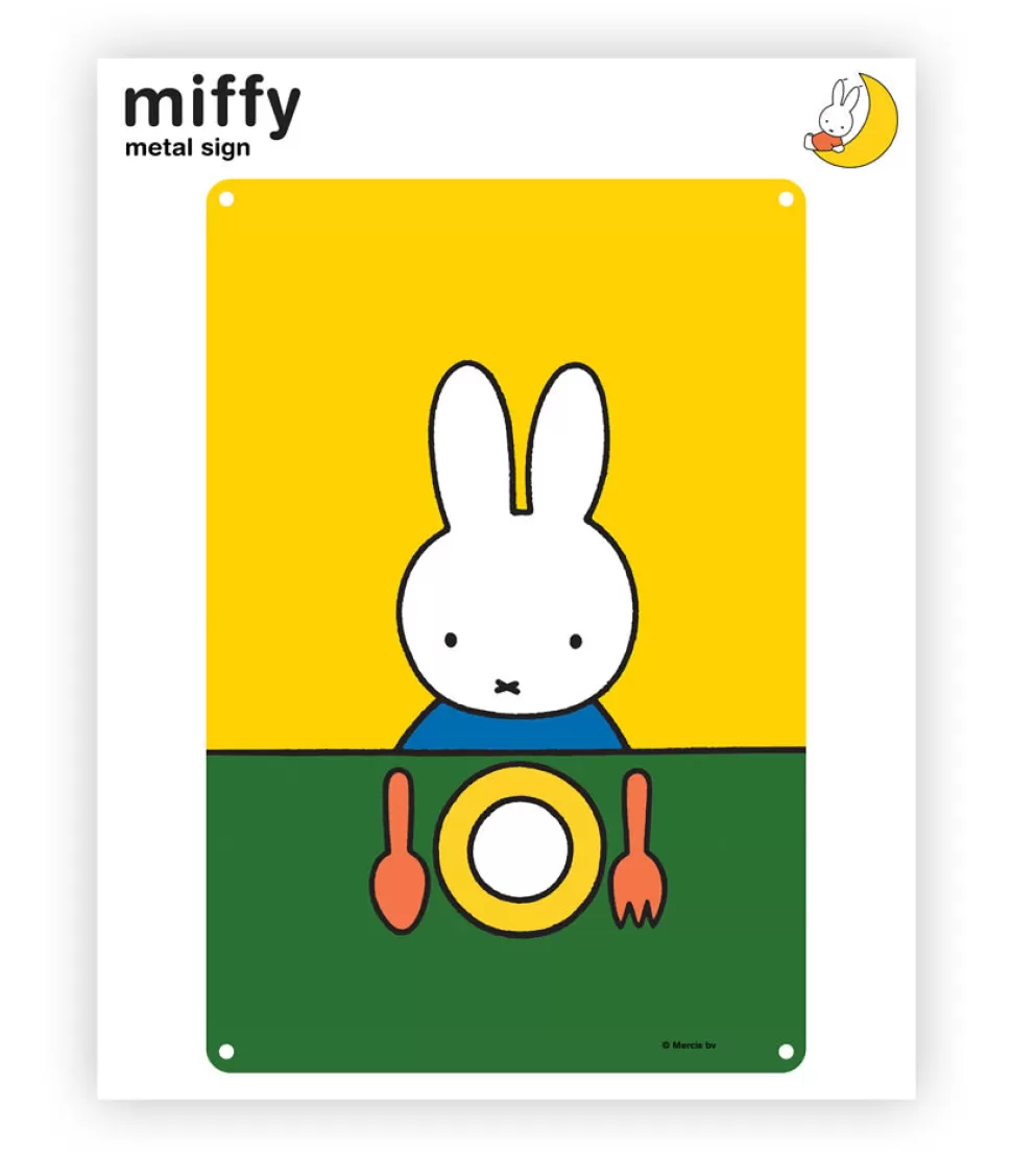 Cheap Miffy Eating Metal Sign