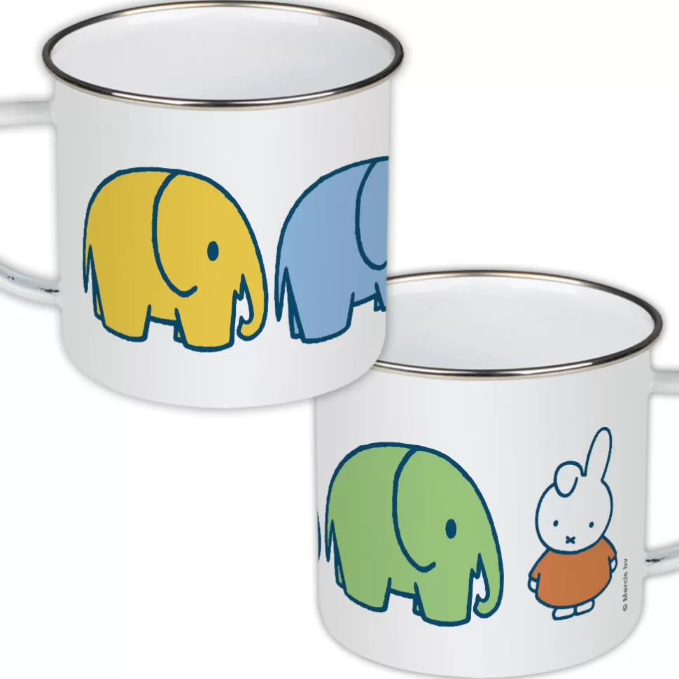 Flash Sale Miffy Elephants Enamel Mug