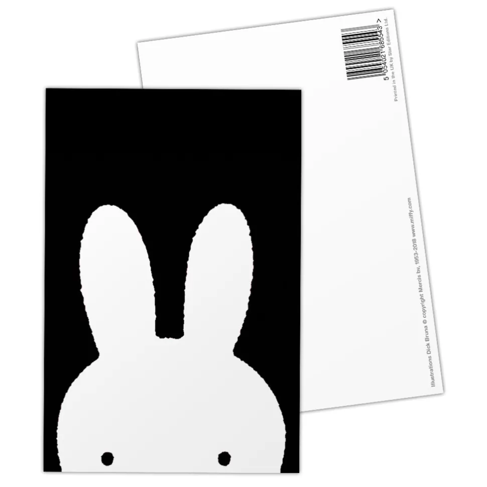 Online Miffy Face B&W Postcard