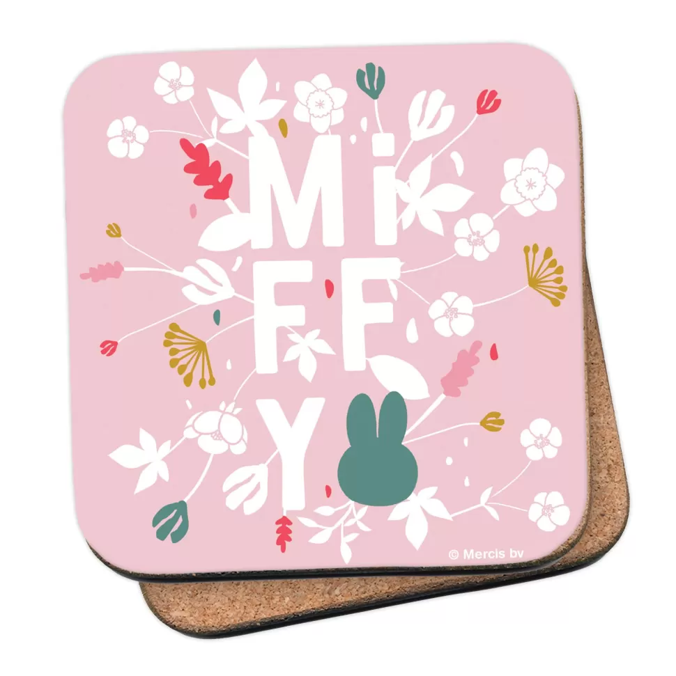 Best Sale Miffy Floral Expression Pink Coaster