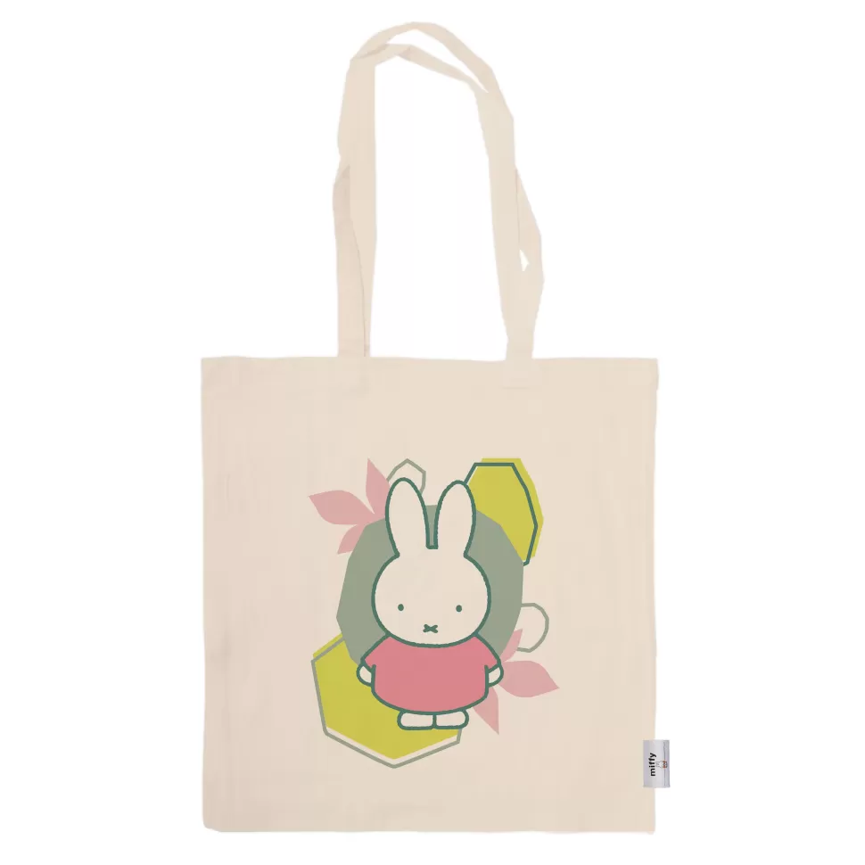 Online Miffy Floral Expression Pink Dress Tote Bag