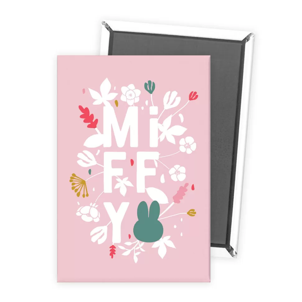 Fashion Miffy Floral Expression Pink Magnet