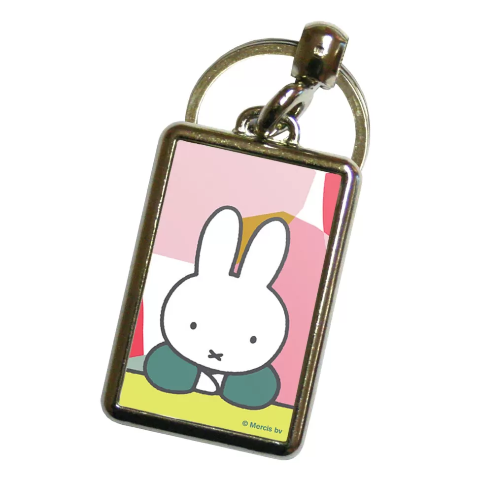 Online Miffy Floral Expression Pose Metal Keyring