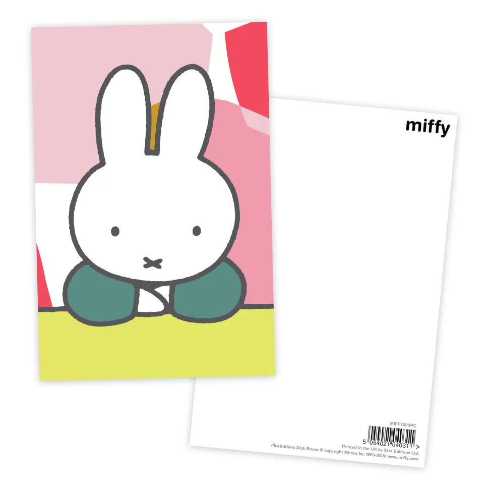 Online Miffy Floral Expression Pose Postcard