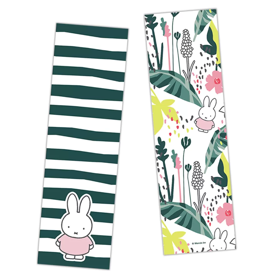 Discount Miffy Floral Expression Stripes Bookmark