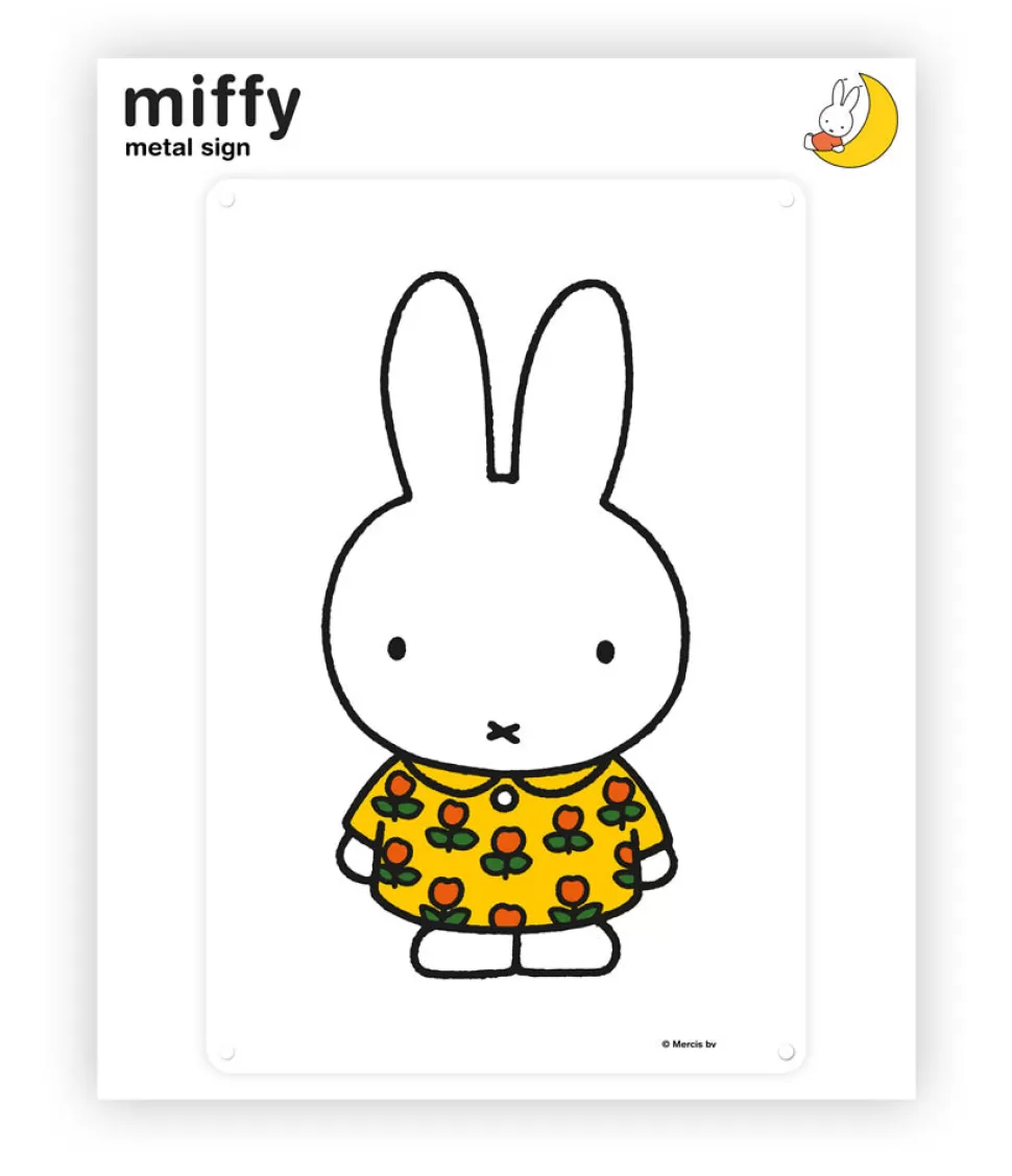 Cheap Miffy Flower Top Metal Sign