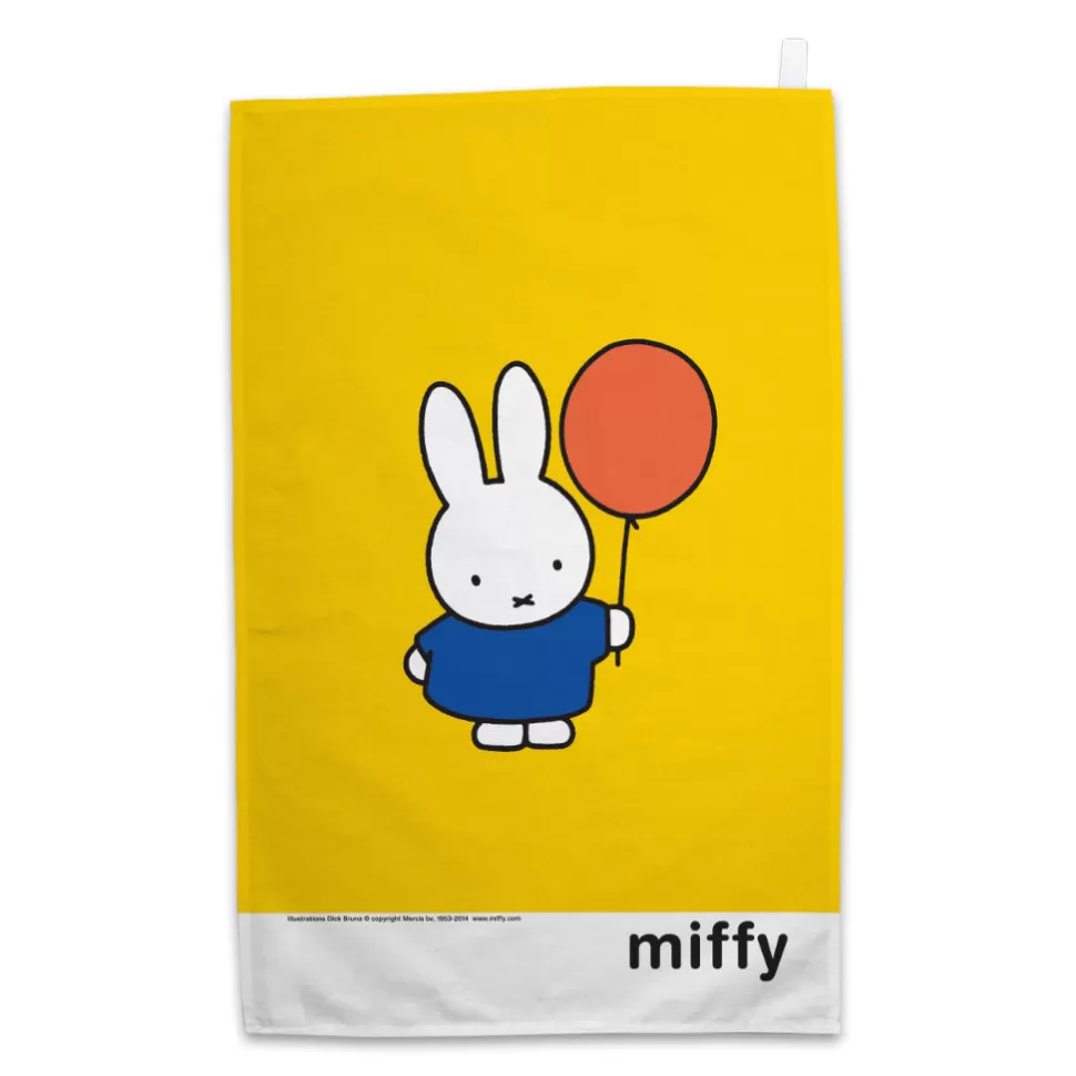 Sale Miffy Holding A Balloon Tea Towel