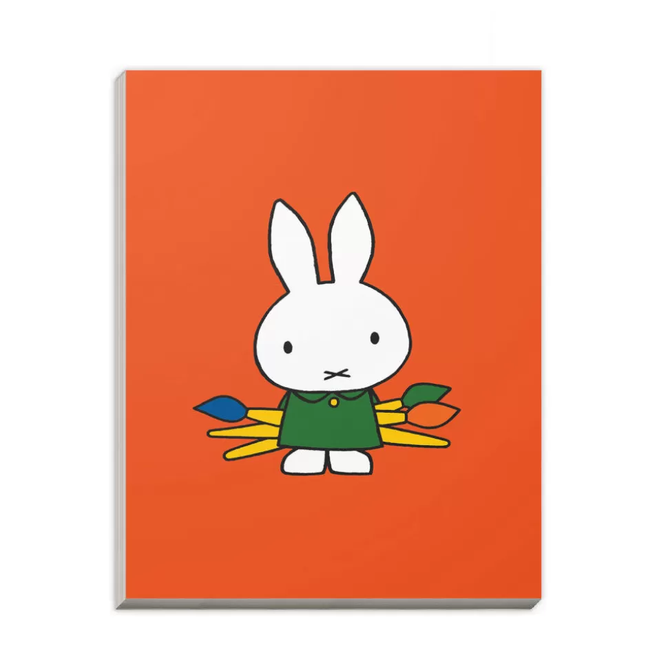 Clearance Miffy Holding Paintbrushes A6 Notepad