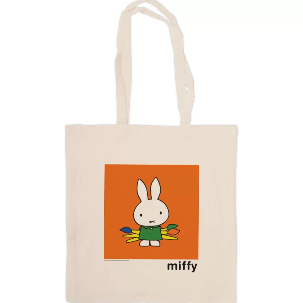 Fashion Miffy Holding Paintbrushes Tote Bag