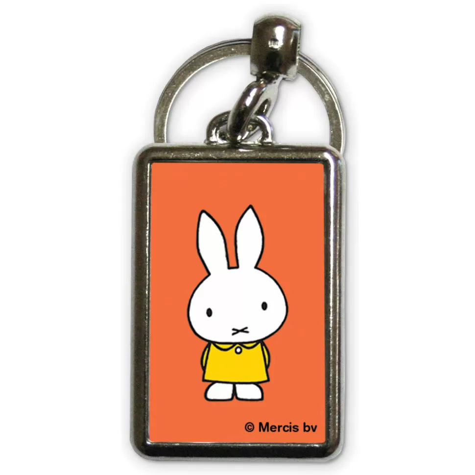 Store Miffy In A Yellow Dress Metal Keyring