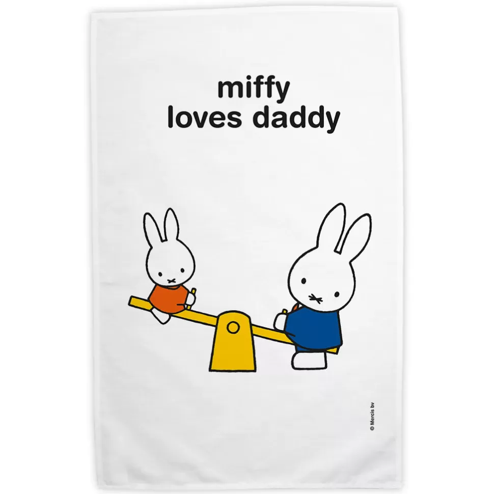 Outlet Miffy Loves Daddy Personalised Tea Towel