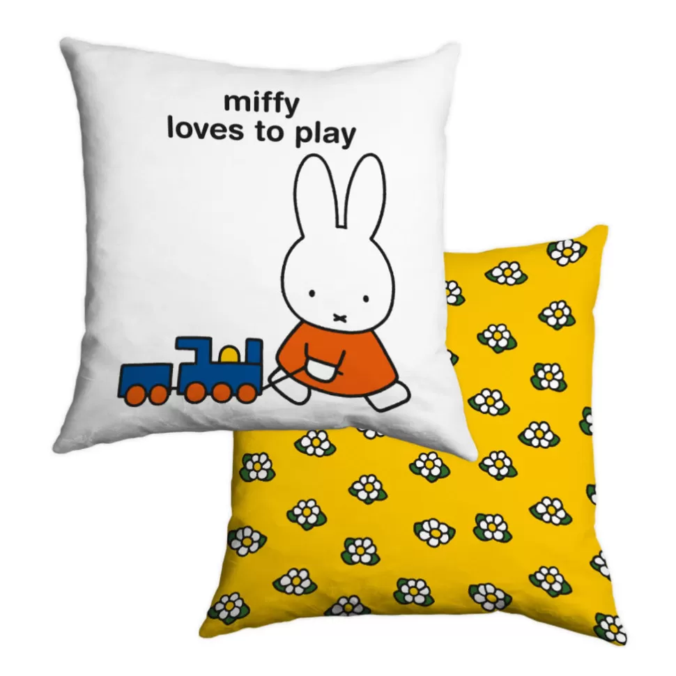 Sale Miffy Loves To Play Personalised Cushion