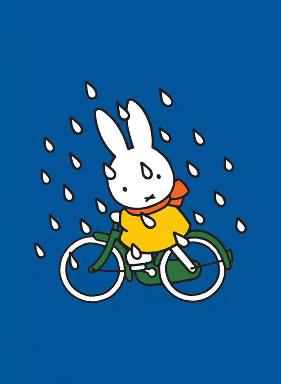 Hot Miffy On Her Bike In The Rain Mini Poster