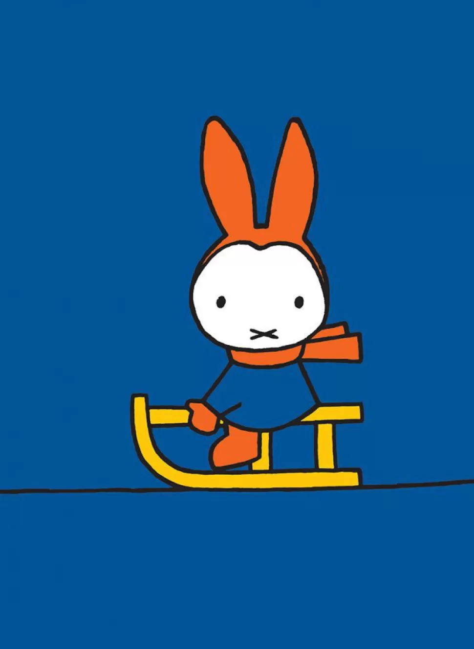 Best Sale Miffy Playing On A Sleigh Mini Poster