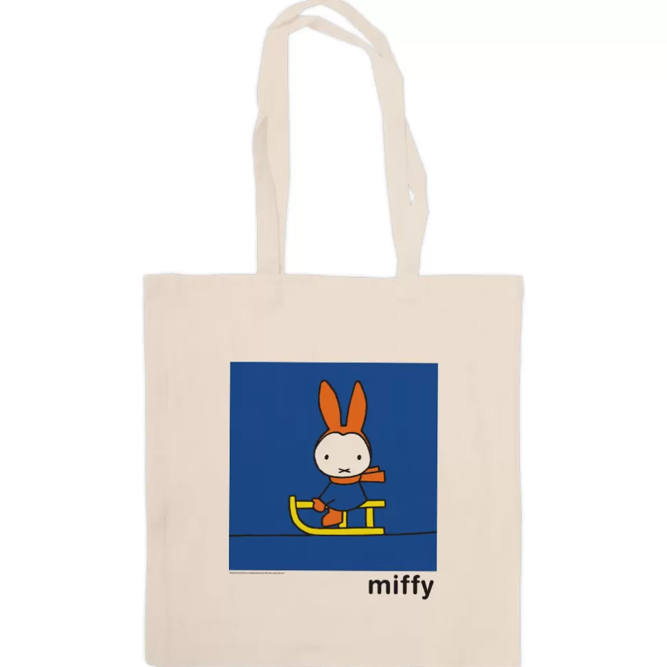 Hot Miffy Playing On A Sleigh Tote Bag