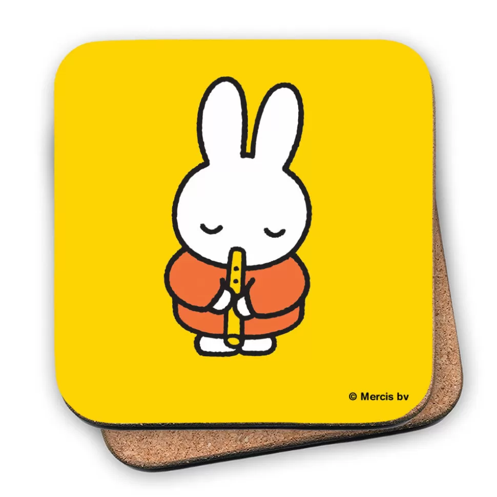 Clearance Miffy Playing The Recorder Cork Coaster