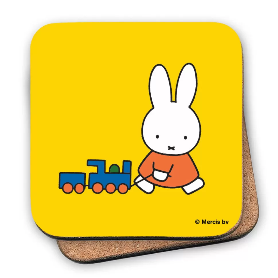 Flash Sale Miffy Pulling A Toy Train Cork Coaster