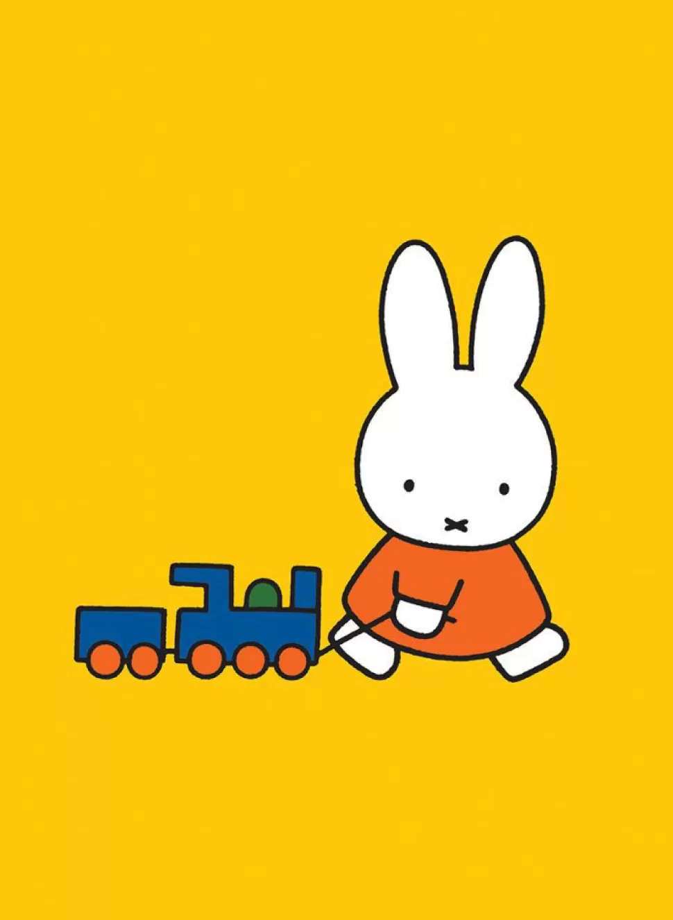 Best Miffy Pulling A Toy Train Mini Poster