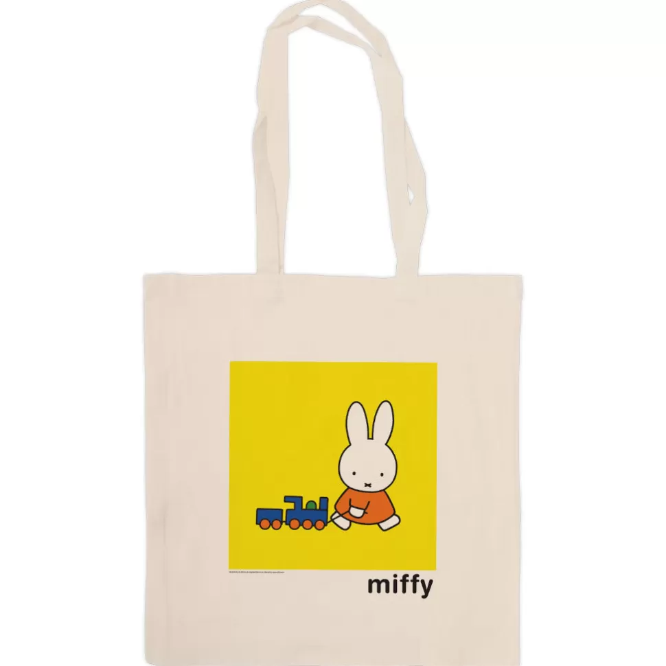 Hot Miffy Pulling A Toy Train Tote Bag