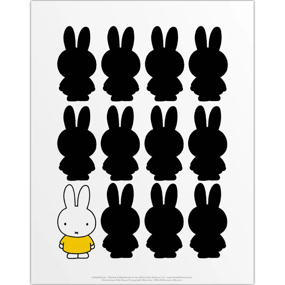 Flash Sale Miffy Silhouette Mini Poster