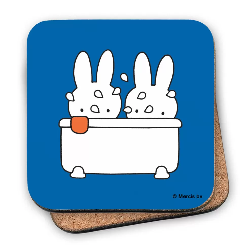 Cheap Miffy Taking A Bath Cork Coaster