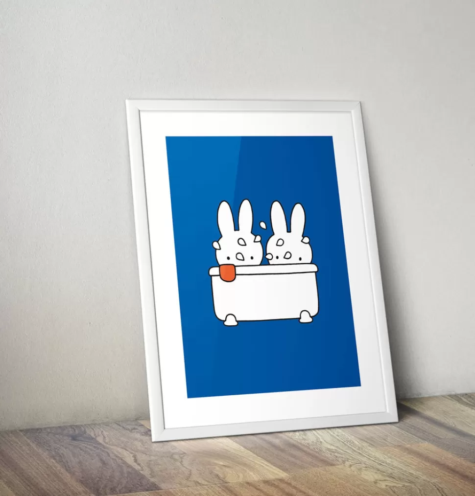 Sale Miffy Taking A Bath Framed Mini Poster