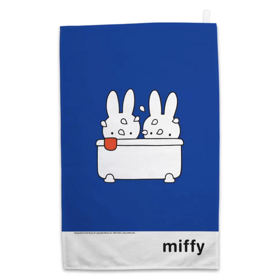 Sale Miffy Taking A Bath Tea Towel