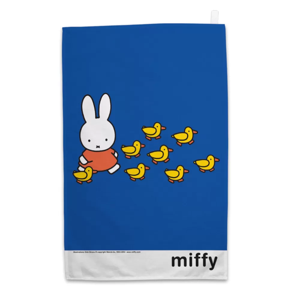 Online Miffy Walking With Ducks Tea Towel