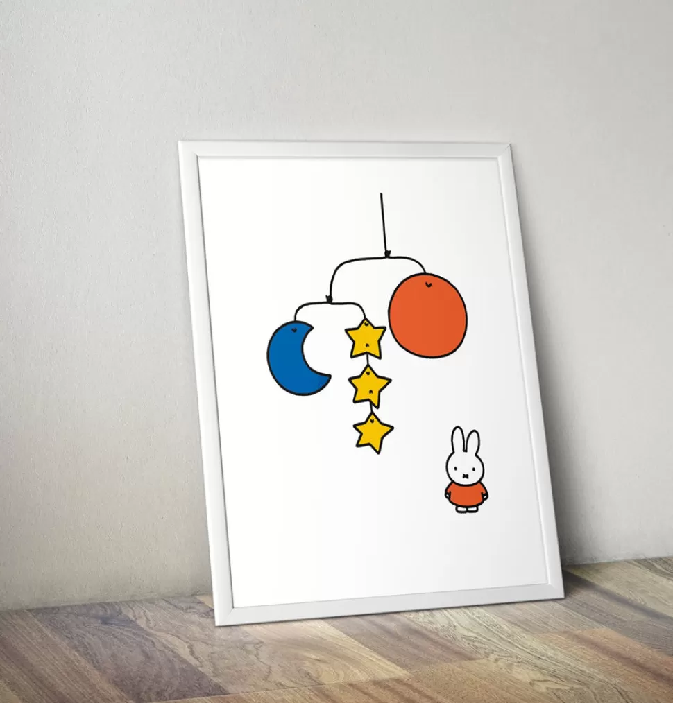 Flash Sale Miffy With A Planet Mobile Framed Mini Poster