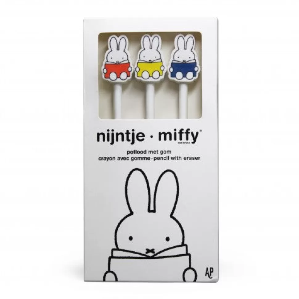 Fashion Miffy With Book Set Of 3 Pencils With Erasers