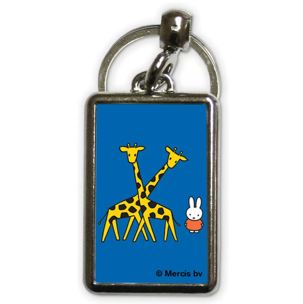 Discount Miffy With Two Giraffes Metal Keyring