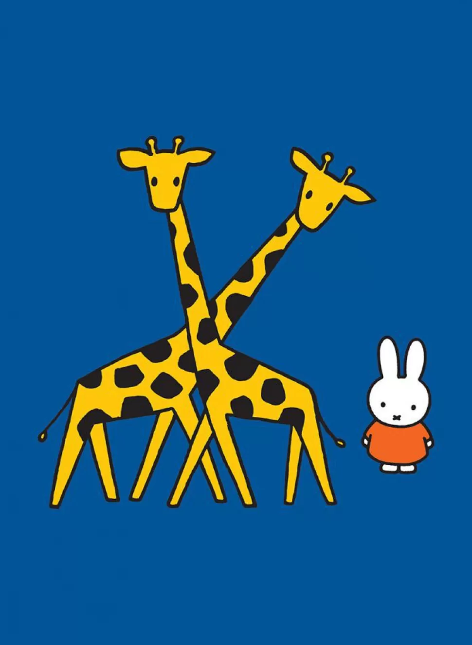 Hot Miffy With Two Giraffes Mini Poster