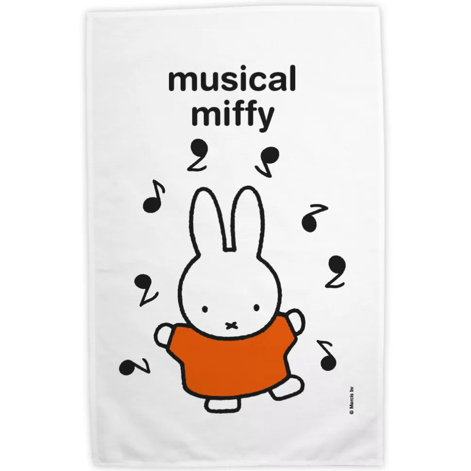 Hot Miffy Musical Personalised Tea Towel