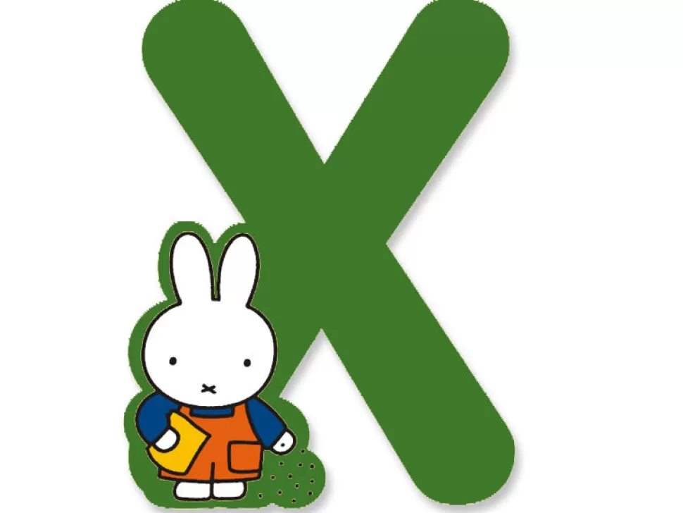 Best Miffy X (Green) - A To Z Wooden Letter